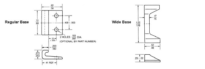 Regular and Wide Base