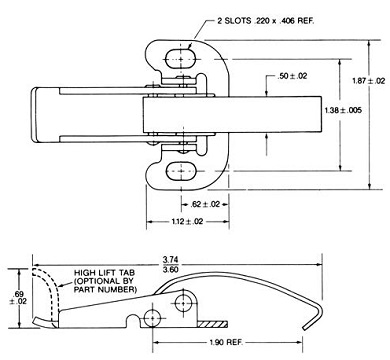 adjustable base latch